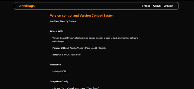 AbhiBlogs - Personal Blogging Website project image